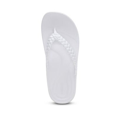 Aetrex Vicki White Gloss Women's Flipflops