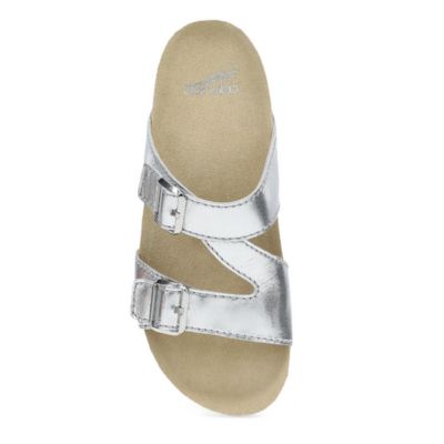 Dansko Dayna Metallic Silver Women's Slides