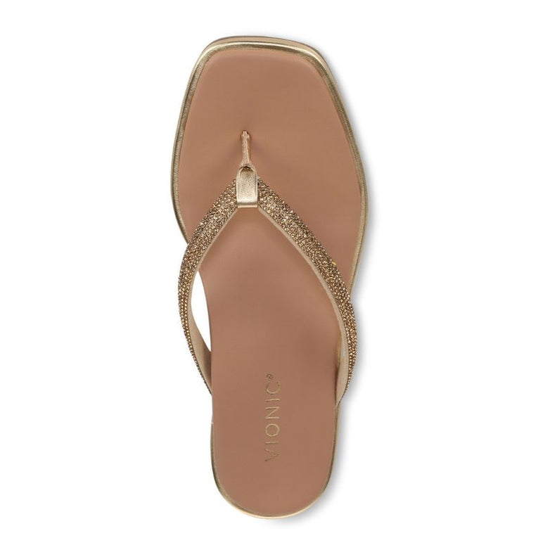 Vionic Vista Shine Gold Women's Flipflops