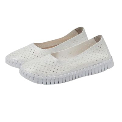 Ilse Jacobsen Tulip U0026 White Women's Slip On Flats