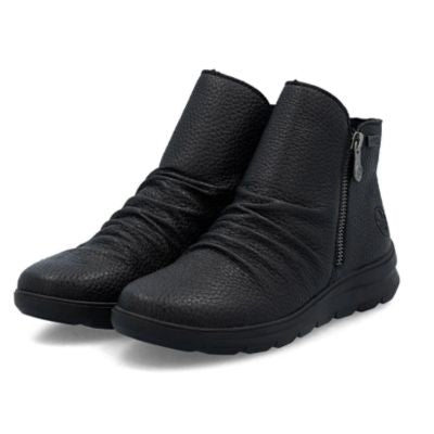 Rieker Z0056-00 Black Women's Ankle Boots
