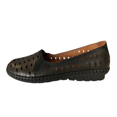 Volks Walkers N065 1562 Black Women's Loafers