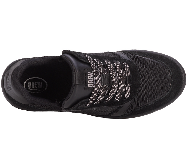 Drew Happy Solid Black Combo Women's Walking Shoes