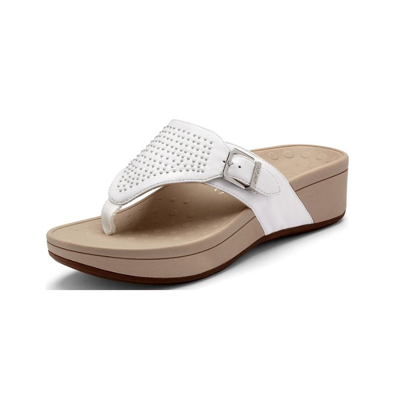 White vionic hot sale flip flops