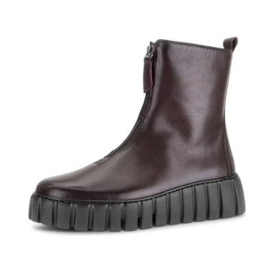 Gabor Burgundy Leather Ankle Boots | 8016.04.005