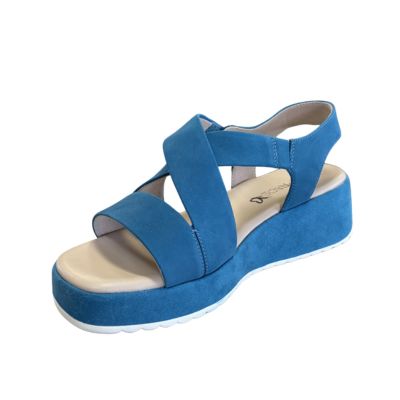 Caprice 9-28305-44 817 Blue Nubuc Women's Sandals