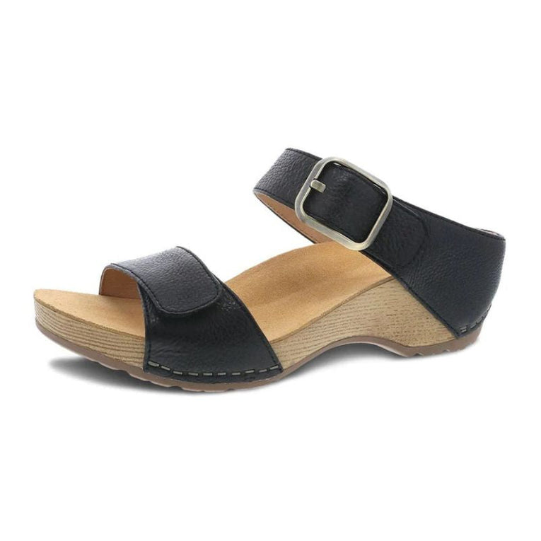 Dansko Tanya Milled Burnished Black Women's Slides