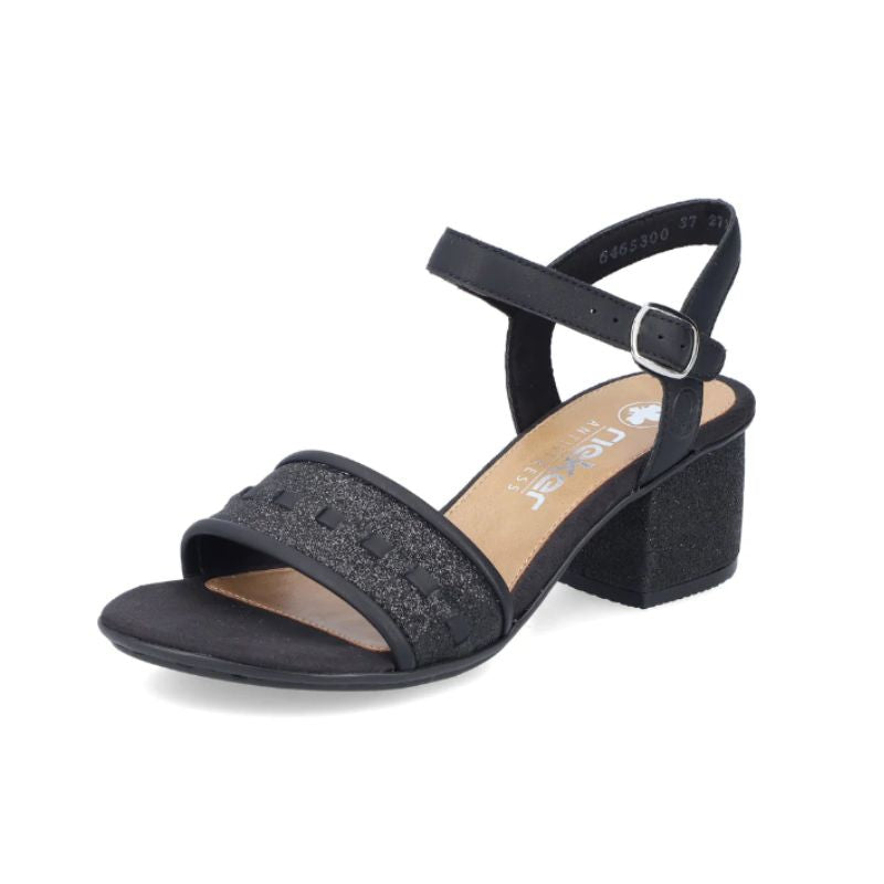 Rieker 64653-00 Black Women's High-Heeled Sandals