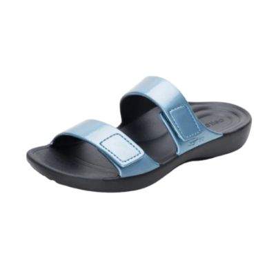 Aetrex Kaia Blue Pearlized Women's Flipflops