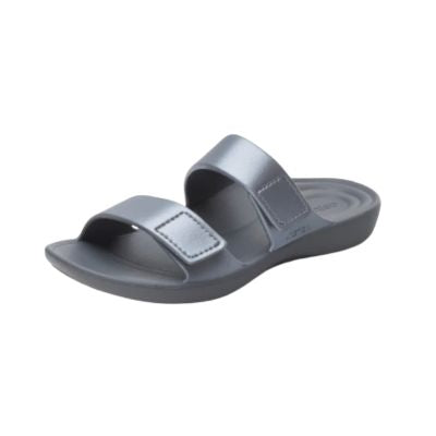 Aetrex Kaia Pewter Women's Flipflops