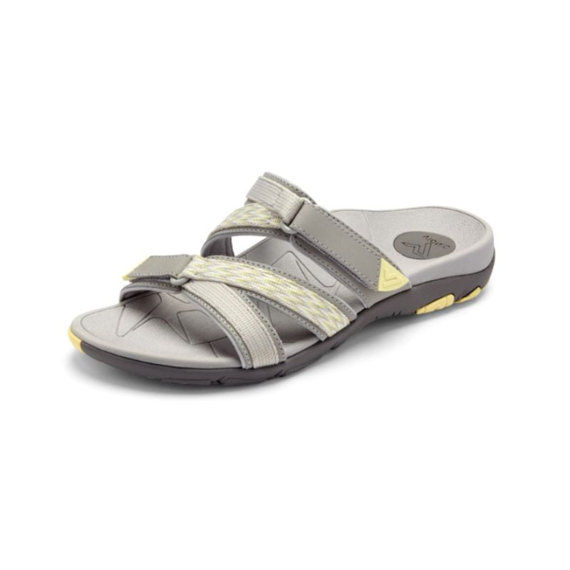 Vionic Braeden Grey Yellow 310 Women's Slides FINAL SALE