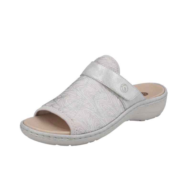 Remonte D7664-40 White Metallic Women's Slides