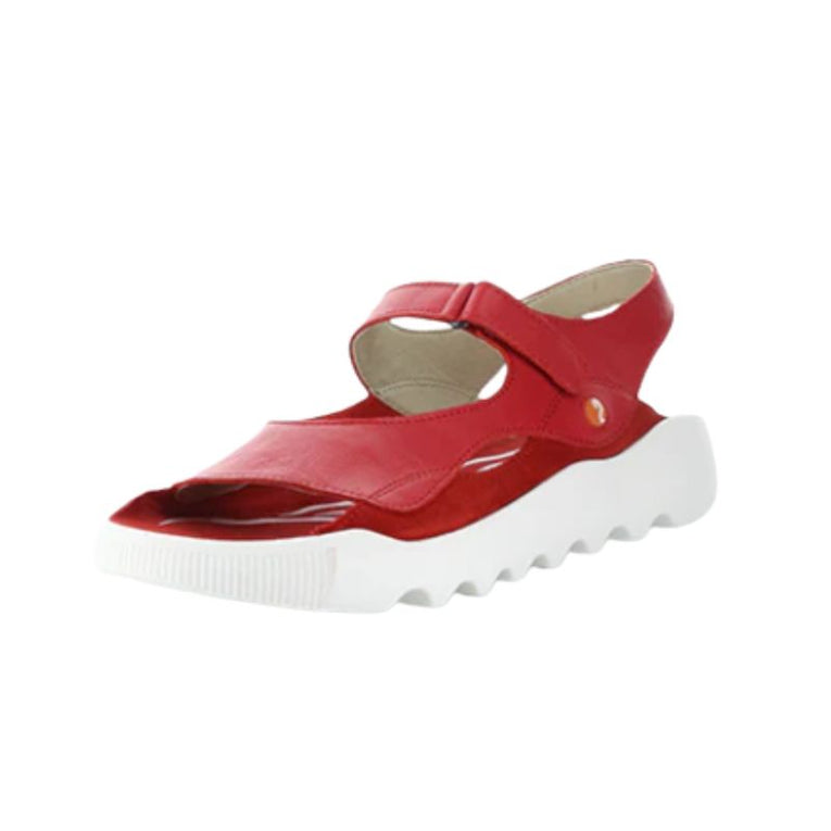 Softinos WEAL Smooth Cherry Red Women's Sandals