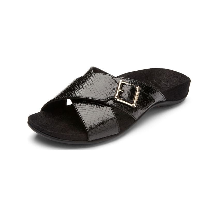 Vionic Dorie 341 Black Snake Women's Slides FINAL SALE