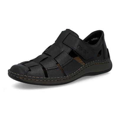 Rieker 05281-00 Black Men's Sandals
