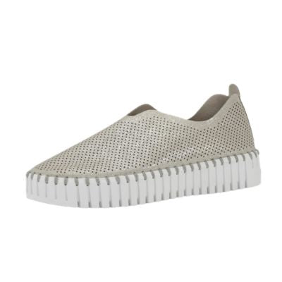 Ilse Jacobsen Tulip 3577 Silver White Women's Slip On Flats