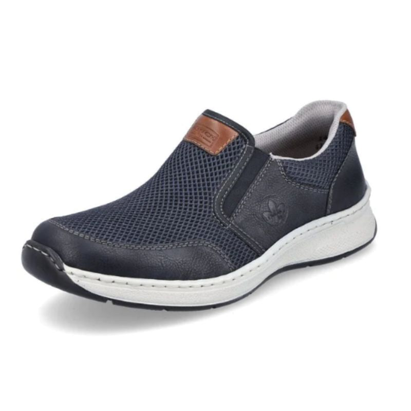Rieker 14363-14 Blue Men's Slip-on Shoes