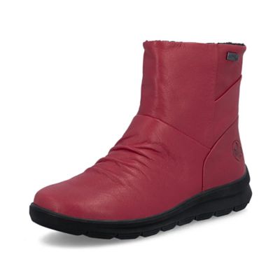 Rieker Red Leather Women's Ankle Boots | Z0066-33