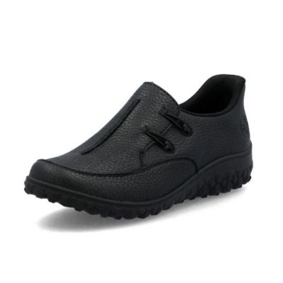 Rieker 59559-00 Black Women's Slip-On Walking Shoes