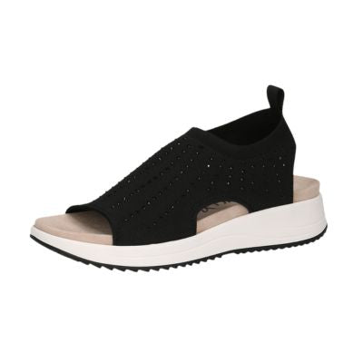 Caprice 9-28706-42 035 Black Knit Women's Sandals