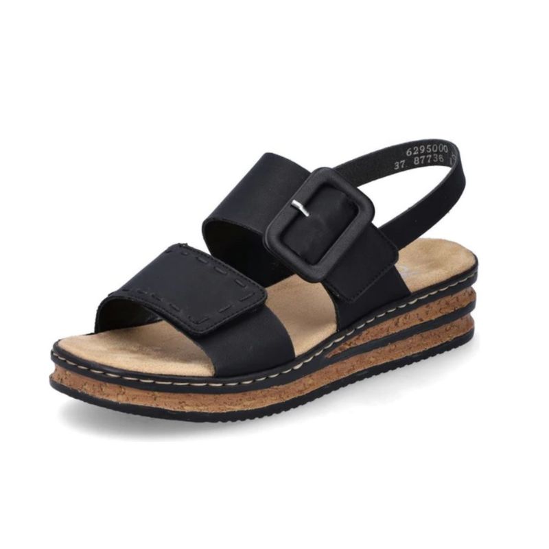 Rieker 62950-00 Black Women's Sandals