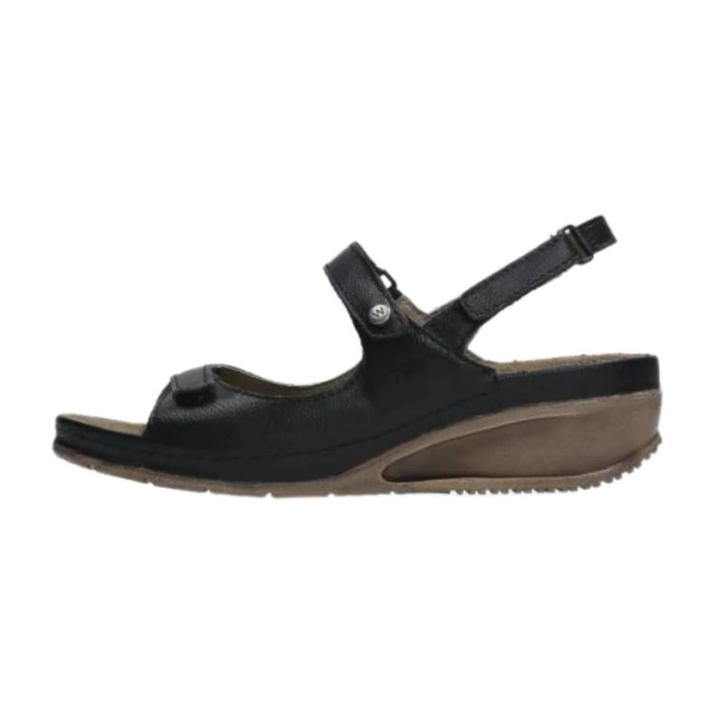 Wolky 410 Pica Floater Biocare Black Women's Sandals