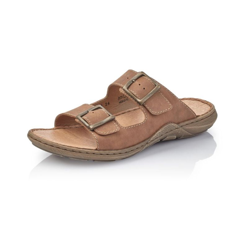 Rieker 22056-24 Brown Men's Slides