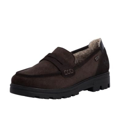 Rieker Brown Suede Women's Moccasins | 43051-25