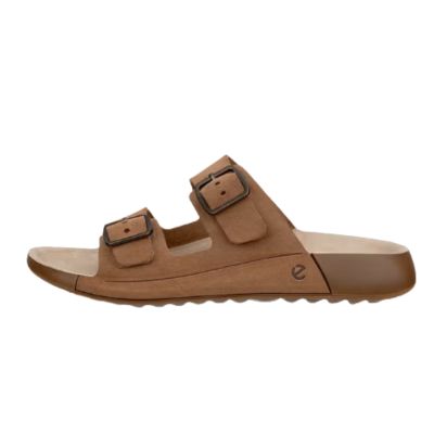Ecco Cozmo W Casual Buckle Camel Suede Women's Slides