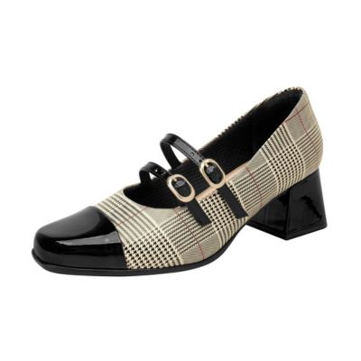 Piccadilly 748041-1 Off White Black Women's Dress Shoes