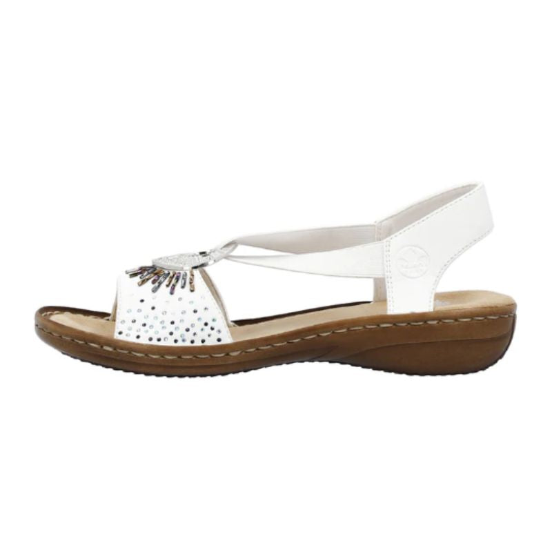 Rieker 60880-80 White Women's Sandals