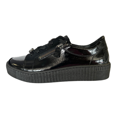 Gabor 73.339.97 Lack Black/Silver Women's Walking Shoes