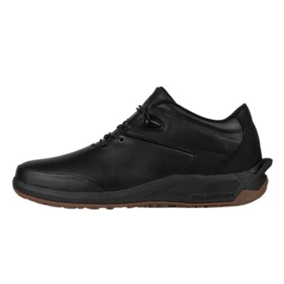 Powerlace Leather Black Auto-Lacing Men's Walking Shoes