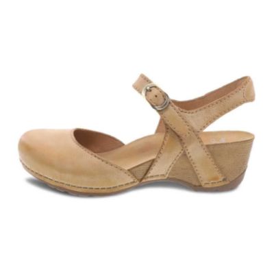 Dansko Tiffani Milled Burnished Tan Women's Sandals