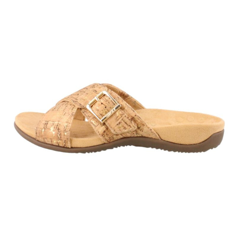 Vionic Rest Dorie 341 Gold Cork Women's Slides FINAL SALE