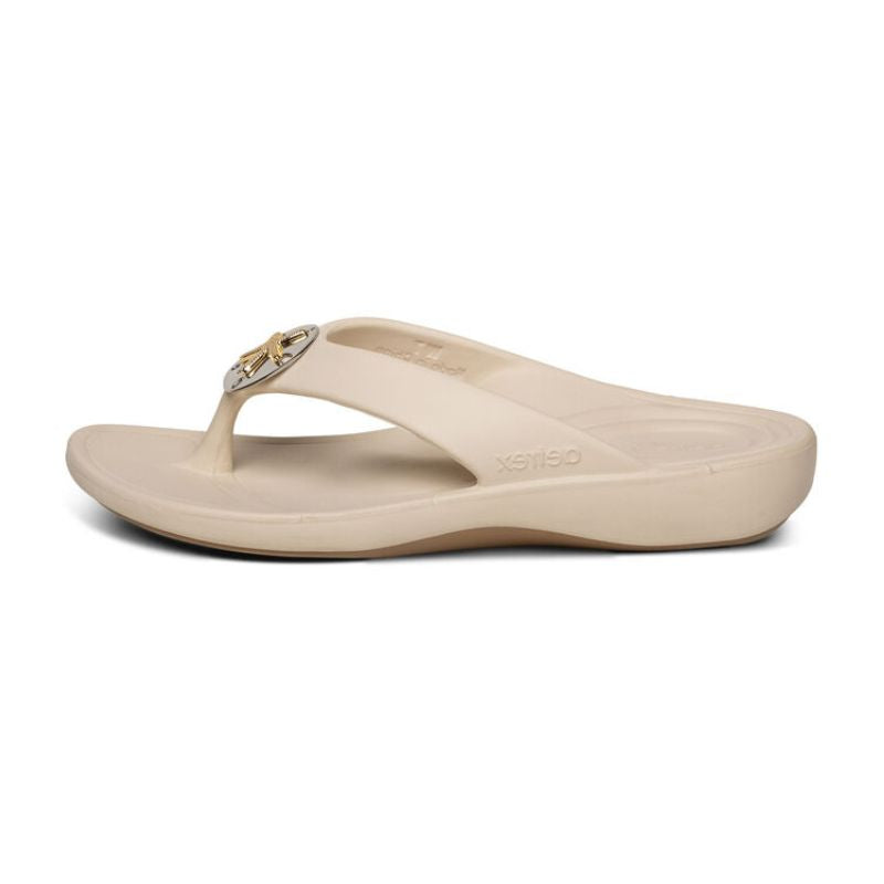 Aetrex Maui Starfish Ivory Women's Flips