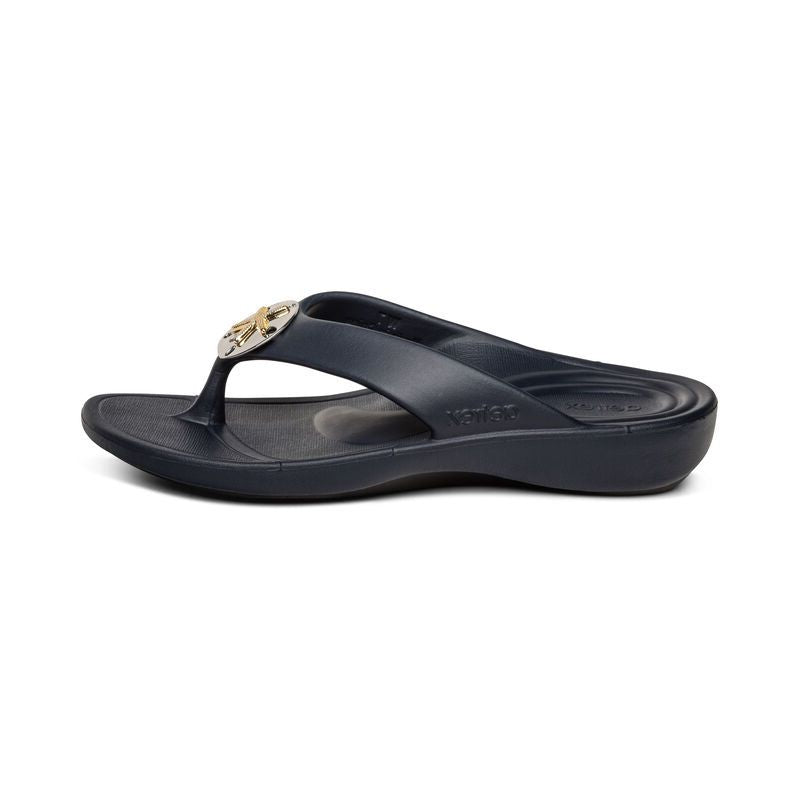 Aetrex Maui Starfish Navy Women's Flips