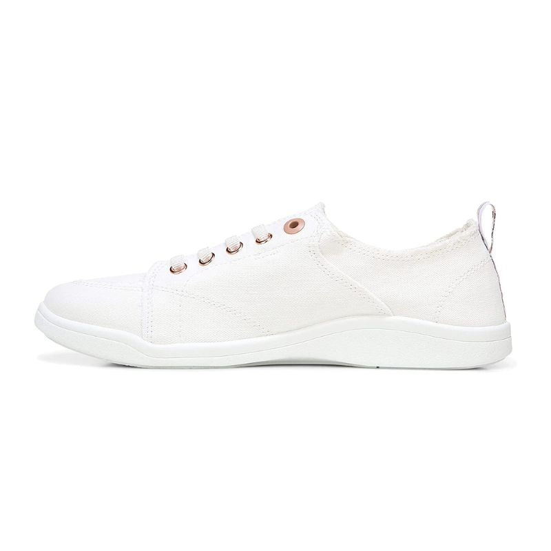 Vionic Pizmo Cream Canvas Fabric Women's Walking Shoes