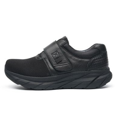 G Comfort SP-1512S Black Stretch Men's Walking Shoes