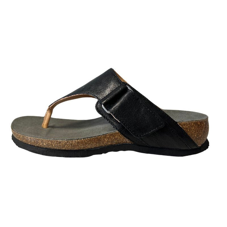 Think Julia Black Capra Rustico Women's Slides