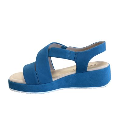 Caprice 9-28305-44 817 Blue Nubuc Women's Sandals