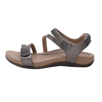 Aetrex Jess Pewter Sparkle Women's Sandals