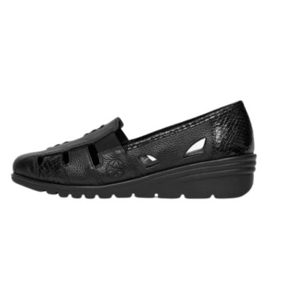 Rieker L5358-00 Black Women's Loafers