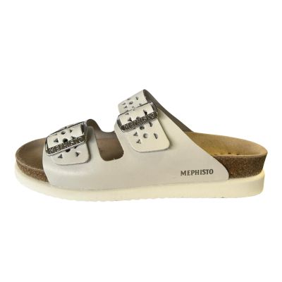 Mephisto Hester Perf White Women's Slides