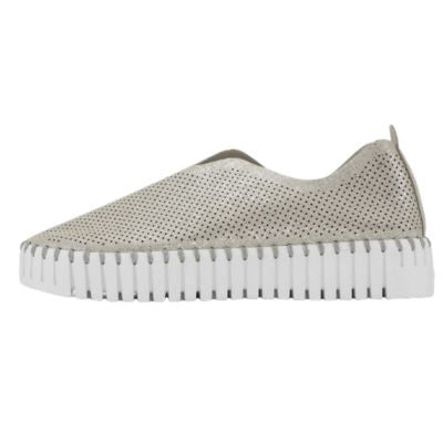 Ilse Jacobsen Tulip 3577 Silver White Women's Slip On Flats