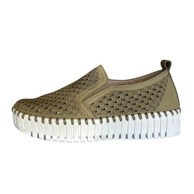 Ilse Jacobsen Tulip C1002 Army Women's Slip On Flats