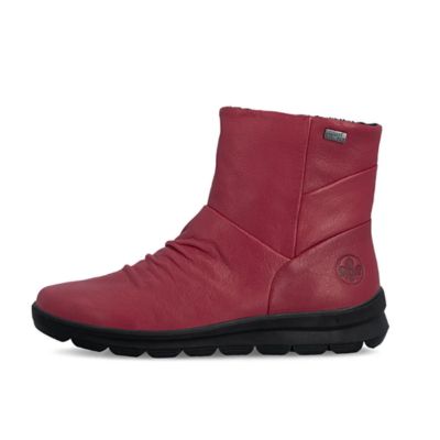 Rieker Red Leather Women's Ankle Boots | Z0066-33
