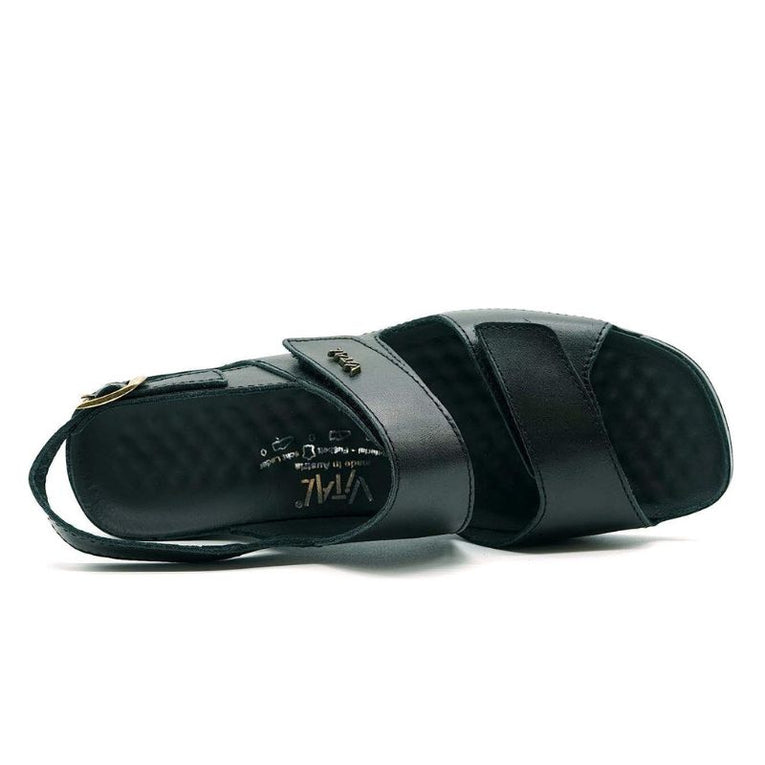 Vital Tina Nappa Black Women's Sandals