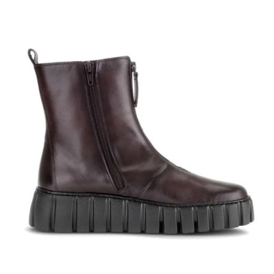 Gabor Burgundy Leather Ankle Boots | 8016.04.005