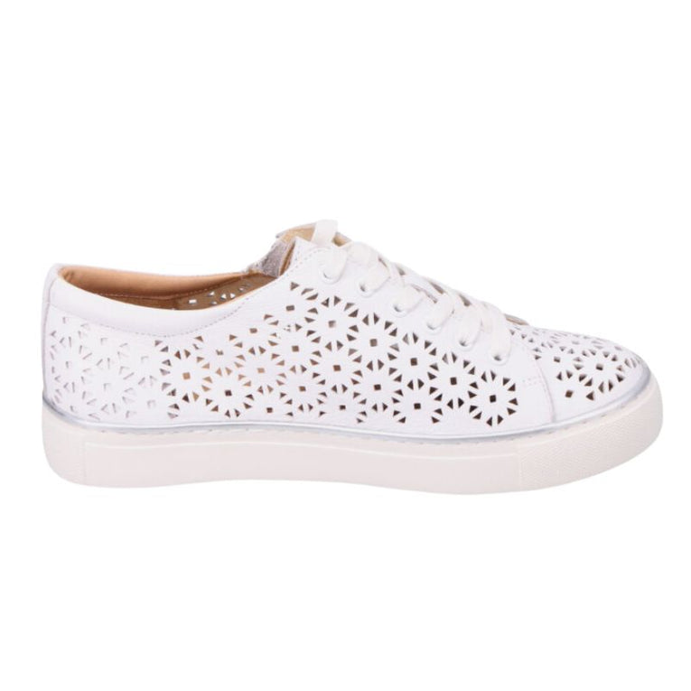 Ziera Pandoe XF White Leather Women's Walking Shoes
